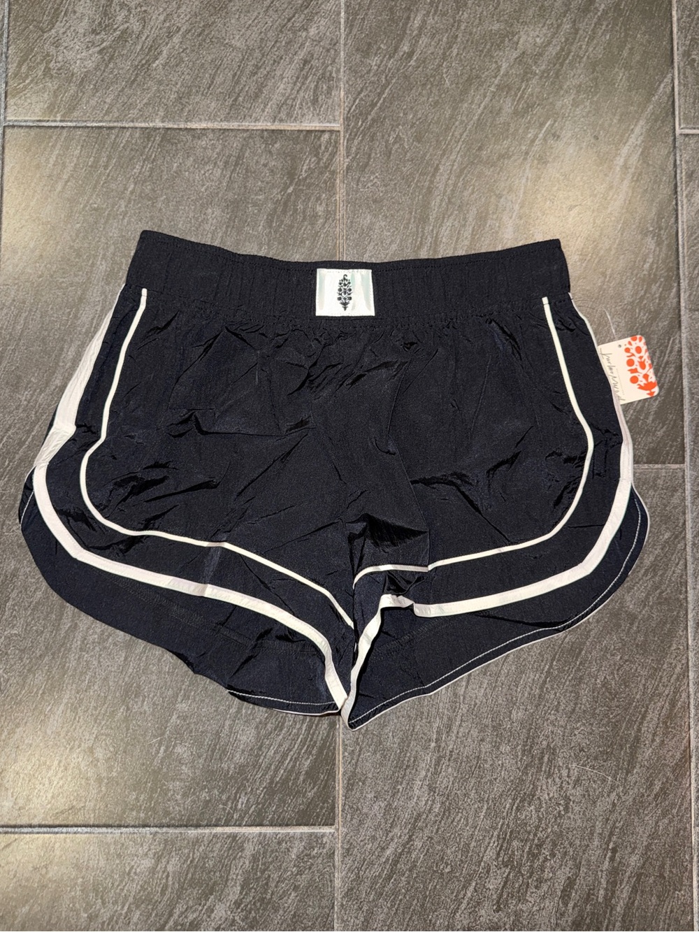 Black Women's Athletic Shorts with White Piping